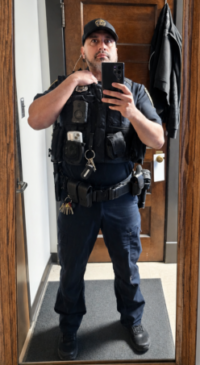 Luke Christian ready for work