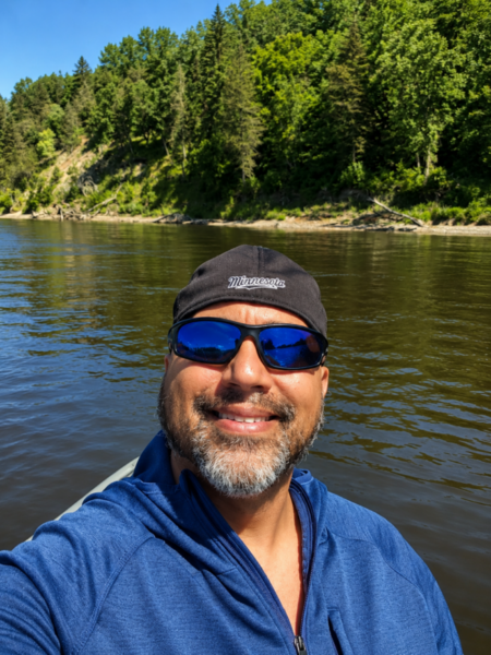 Luke Christian on the river